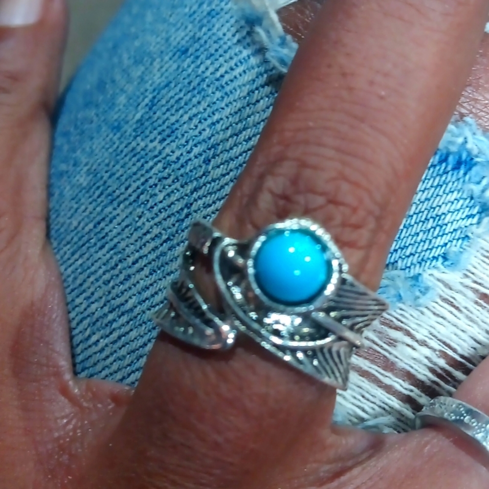 Stainless Steel Turquoise Ring